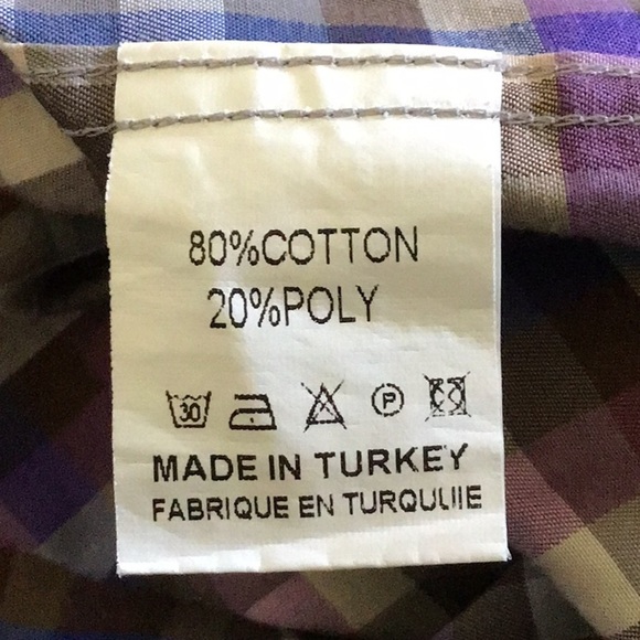 Di Nero multi colour check button front shirt 3XL - Picture 10 of 13